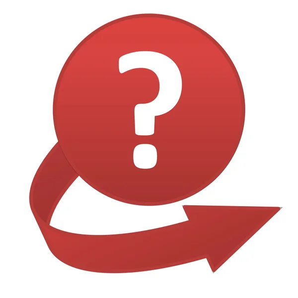Question mark arrow button — Stock Photo, Image