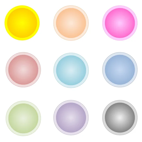 Set von bunten Kreis-Tasten — Stockfoto