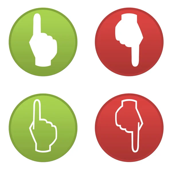 Set of hand direction icons — Stock Photo, Image