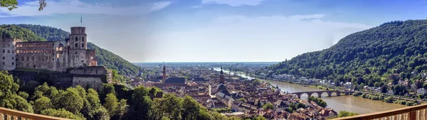 Město Heidelberg a řeky Neckar, Německo — Stock fotografie