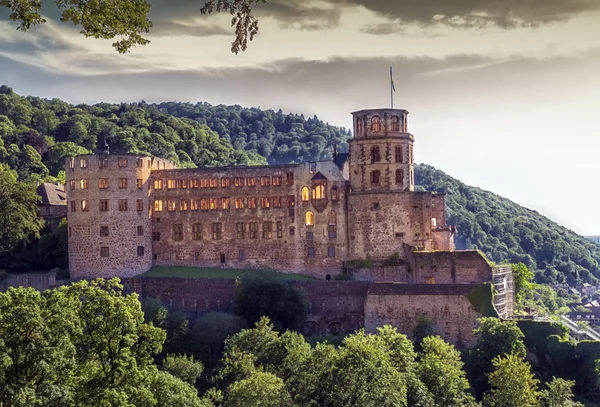 Famosas ruínas do castelo, Heidelberg, Alemanha — Fotografia de Stock