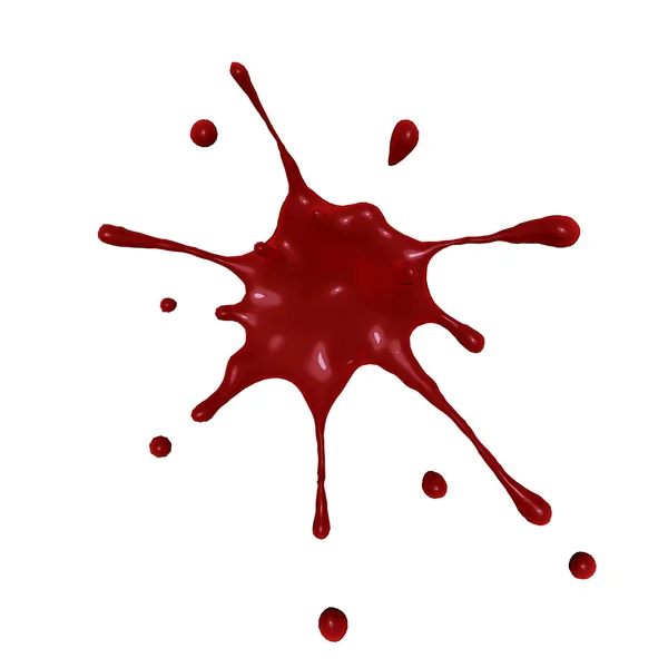 Salpicadura de sangre - 3D render —  Fotos de Stock