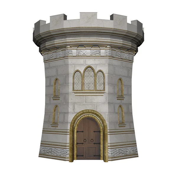 Torre del castillo - 3D render — Foto de Stock