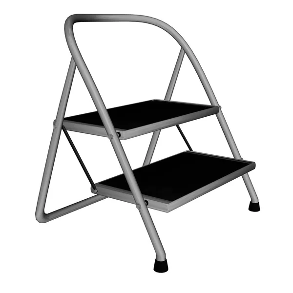 Stepladder isolado - renderização 3D — Fotografia de Stock