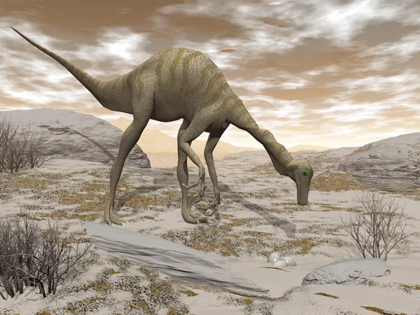 Dinossauro Gallimimus renderizar 3D — Fotografia de Stock