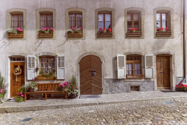 House in Gruyere village, Switzerland — Stock Photo, Image