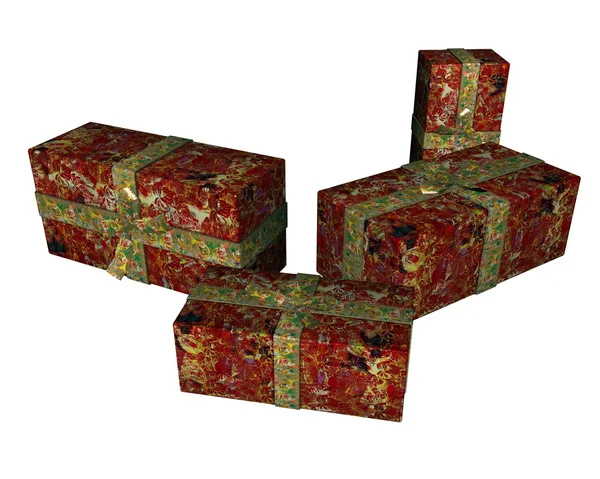 Christmas presents - 3D render — Stock Photo, Image
