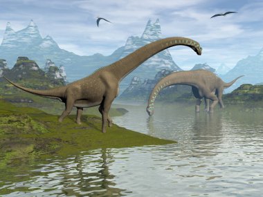 Zürafa dinozorları - 3D görüntüleme