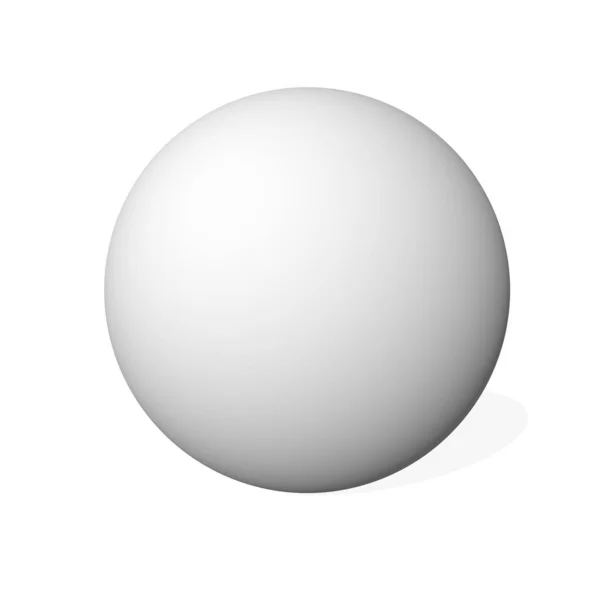 Esfera branca - renderização 3D — Fotografia de Stock