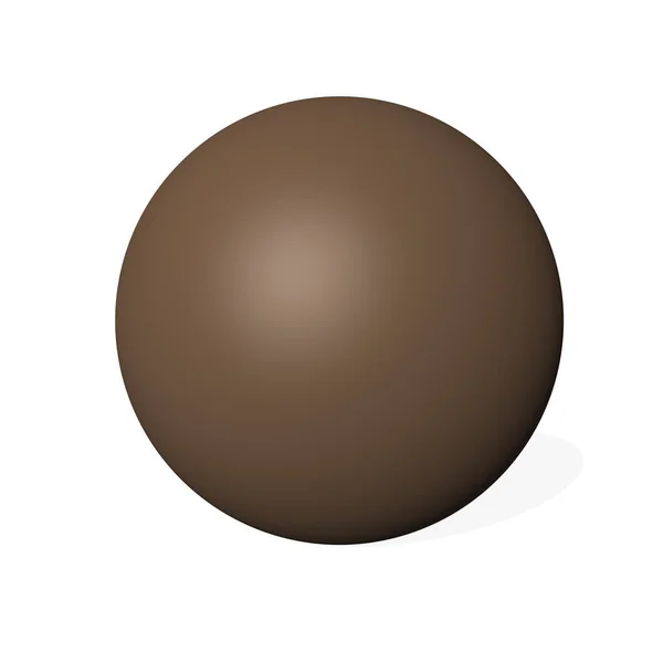 Brun choklad sfär - 3D render — Stockfoto