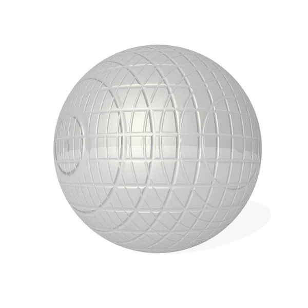 Krom kakel sfär - 3D render — Stockfoto