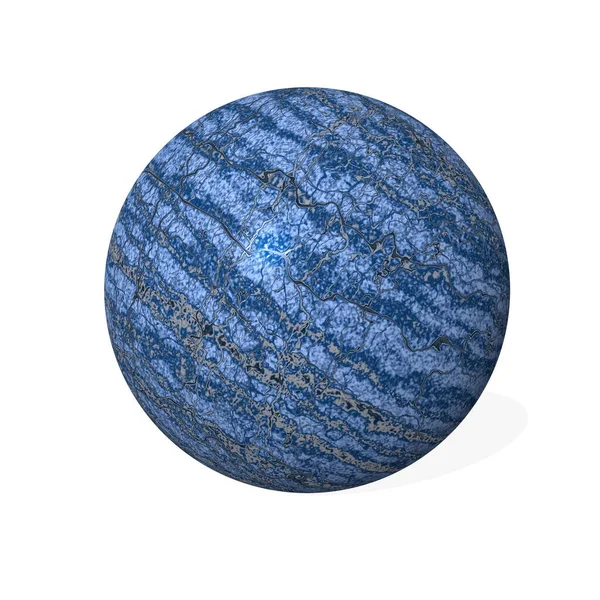 Esfera de mármol azul - 3D render —  Fotos de Stock