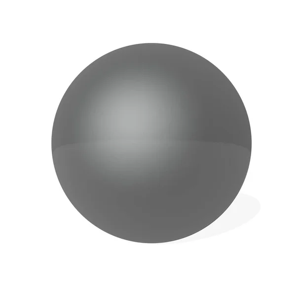 Ebony sphere - 3D render — Stock Photo, Image