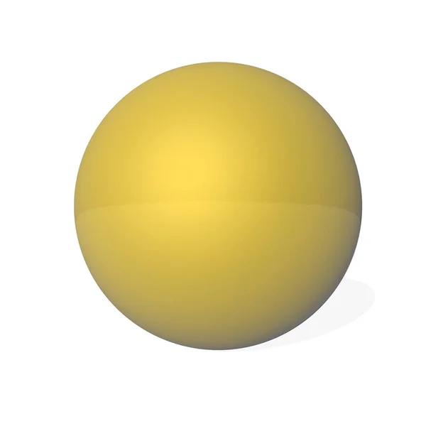 Esfera de metal dourado - renderização 3D — Fotografia de Stock