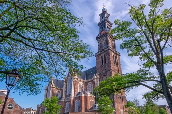 Westerkerk Kirche in Amsterdam, Niederlande — Stockfoto