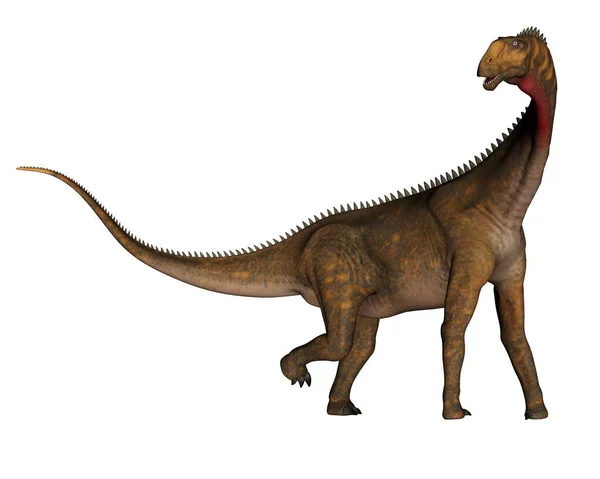 Mesiasaurus dinozor yürüyüşü - 3D görüntüleme — Stok fotoğraf