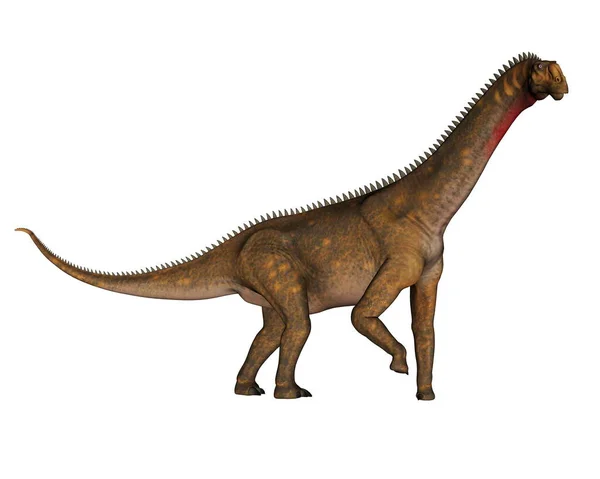 Mesiasaurus dinozor yürüyüşü - 3D görüntüleme — Stok fotoğraf
