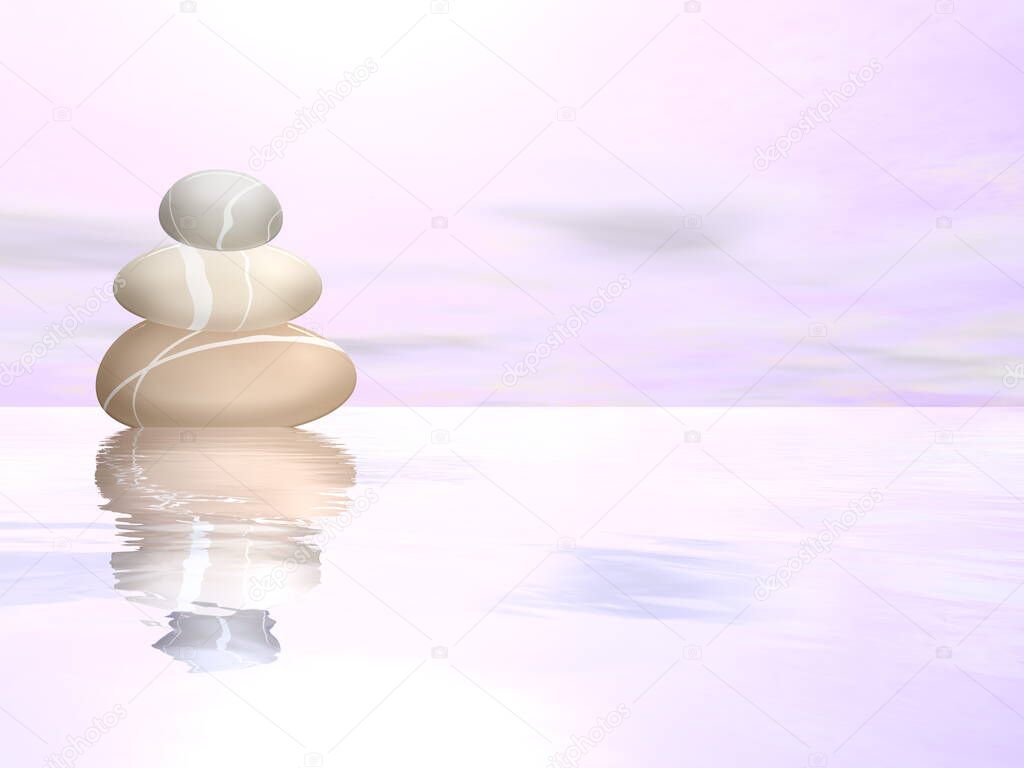 Peaceful stones - 3D render