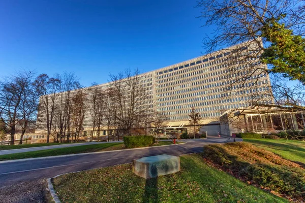 Genève, Schweiz - 7 december: Internationella arbetsbyråns huvudkontor — Stockfoto