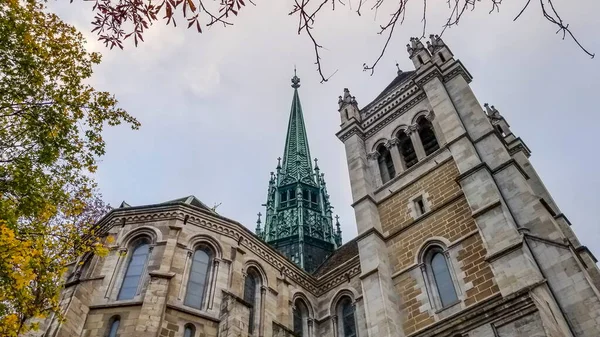 Catedral de São Pedro em Genebra, Suíça, HDR — Fotografia de Stock