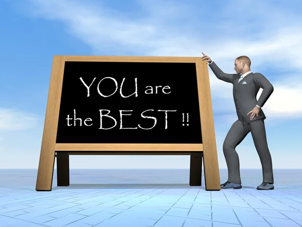 Businessman saying you are the best - 3D render — Stock Photo, Image