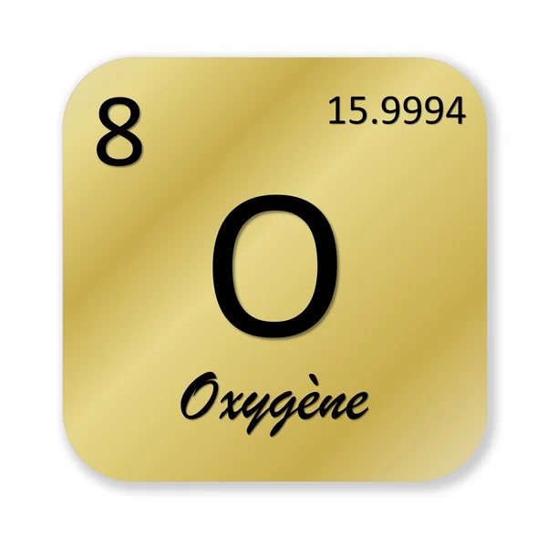 Oxygen element, french oxygene — Stock Photo, Image