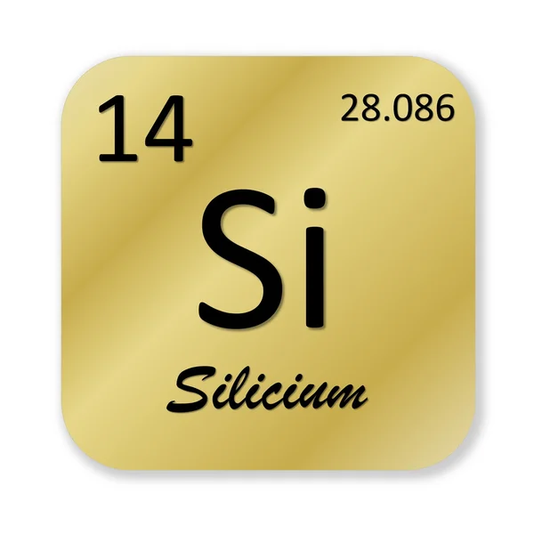 Elément silicium, silicium français — Photo