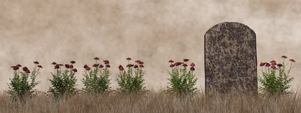 Vintage mezar taşı - 3d render — Stok fotoğraf