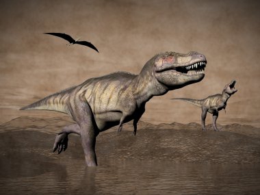 Tyrannosaurus Dinozorların - 3d render