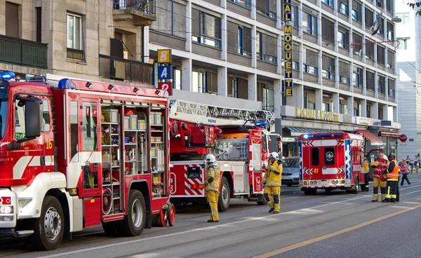 Feuerwehrfahrzeuge in Genf, Schweiz — Stockfoto