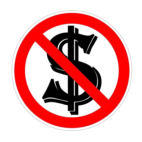 Dollar forbidden — Stock Photo, Image