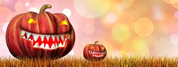 Pumpor till halloween - 3d render — Stockfoto