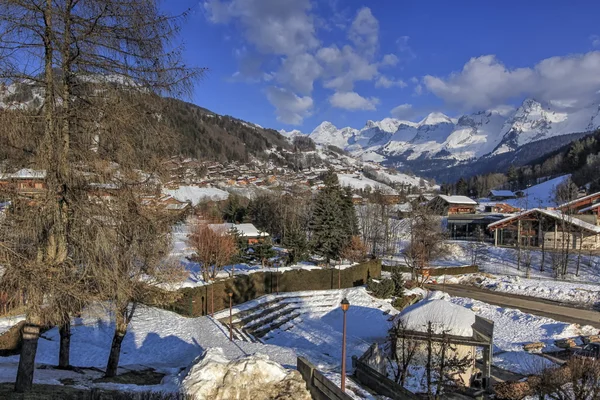 Le Grand-Bornand village, Alperna, Frankrike — Stockfoto