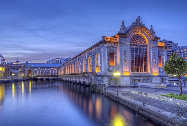 Batiment des Forces-Motrices, Genebra, Suíça, HDR — Fotografia de Stock