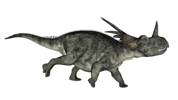 Styracosaurus dinosauro in esecuzione - rendering 3D — Foto Stock