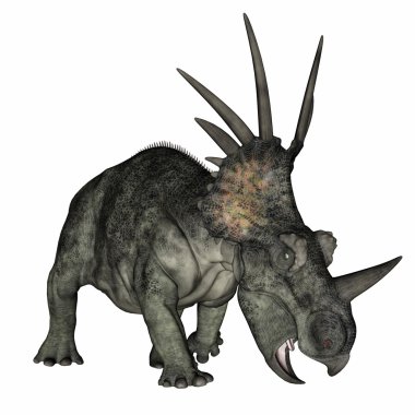 Styracosaurus dinozor - 3d render ayakta
