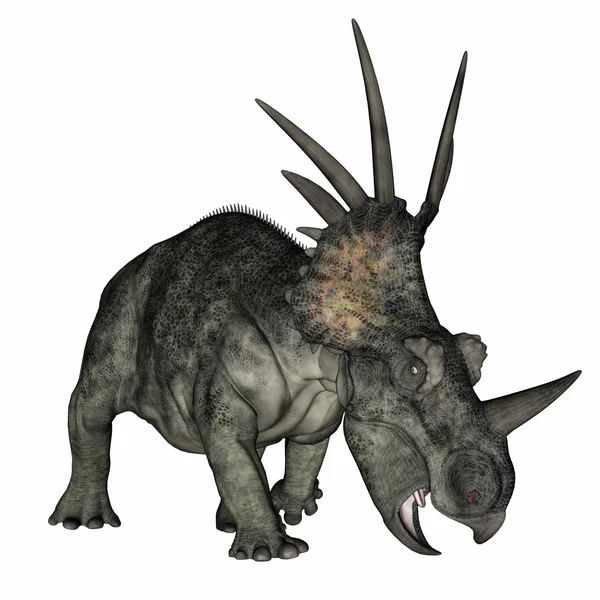 ไดโนเสาร์ Styracosaurus ยืน - 3D render — ภาพถ่ายสต็อก