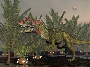 Cryolophosaurus dinozor - 3d render
