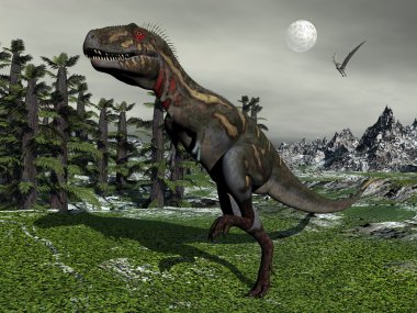 Nanotyrannus dinozor - 3d render