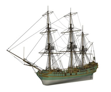 Aurora köle gemisi - 3d render