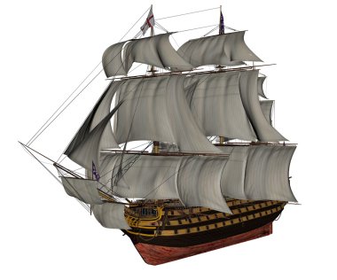 HMS zafer gemi - 3d render