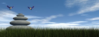 kuş barış - 3d render
