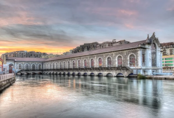 Acceuil des Forces-Motrices, Genève, Zwitserland, Hdr — Stockfoto