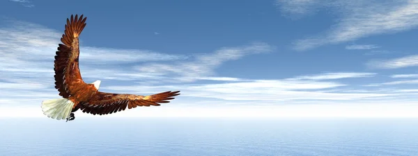 독수리 비행-3d 렌더링 — 스톡 사진