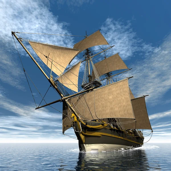 Licorne schip - 3d render — Stockfoto