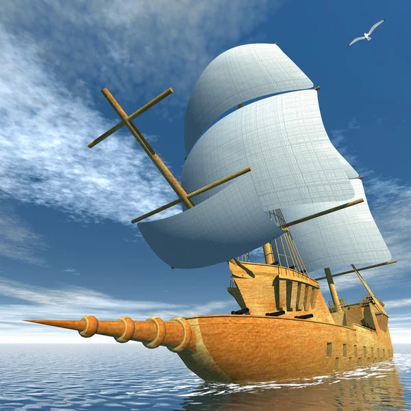 Eski gemi - 3d render — Stok fotoğraf