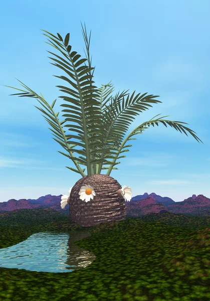 Cycadeoidea tree - 3D render — Stock Photo, Image