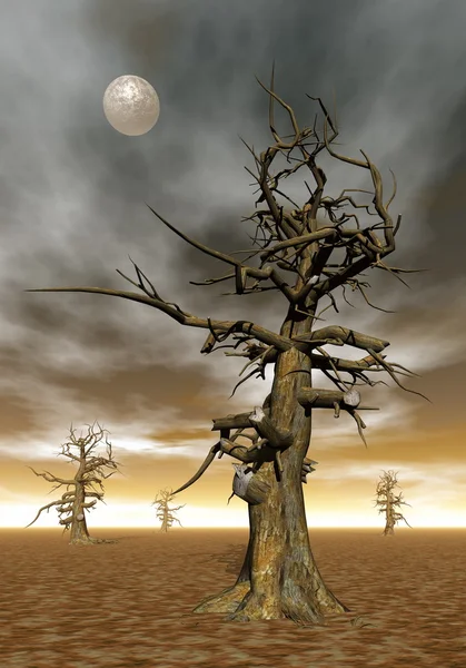 Árbol muerto - 3D render — Foto de Stock