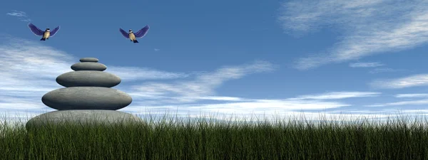 Paz de aves - 3D render — Foto de Stock