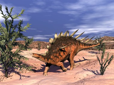 aralarında dinozor - 3d render